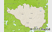 Shaded Relief Map of Daugavpils, physical outside