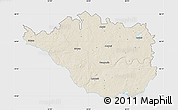Shaded Relief Map of Daugavpils, single color outside
