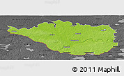 Physical Panoramic Map of Daugavpils, darken, desaturated