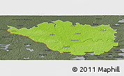 Physical Panoramic Map of Daugavpils, darken, semi-desaturated