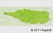 Physical Panoramic Map of Daugavpils, lighten