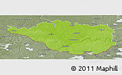 Physical Panoramic Map of Daugavpils, semi-desaturated