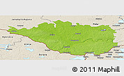Physical Panoramic Map of Daugavpils, shaded relief outside