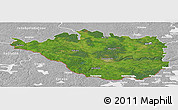 Satellite Panoramic Map of Daugavpils, lighten, desaturated