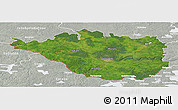Satellite Panoramic Map of Daugavpils, lighten, semi-desaturated