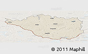 Shaded Relief Panoramic Map of Daugavpils, lighten