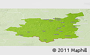 Physical Panoramic Map of Dobeles, lighten