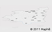 Silver Style Panoramic Map of Dobeles, single color outside