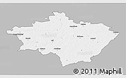 Gray 3D Map of Gulbenes, single color outside