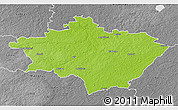 Physical 3D Map of Gulbenes, desaturated