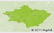 Physical 3D Map of Gulbenes, lighten