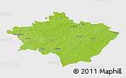 Physical 3D Map of Gulbenes, single color outside