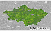 Satellite 3D Map of Gulbenes, lighten, desaturated