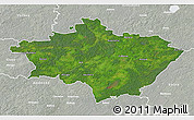 Satellite 3D Map of Gulbenes, lighten, semi-desaturated