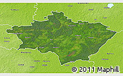 Satellite 3D Map of Gulbenes, physical outside