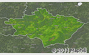 Satellite 3D Map of Gulbenes, semi-desaturated