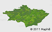 Satellite 3D Map of Gulbenes, single color outside