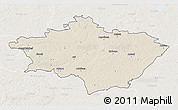 Shaded Relief 3D Map of Gulbenes, lighten