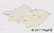 Shaded Relief 3D Map of Gulbenes, single color outside