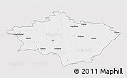 Silver Style 3D Map of Gulbenes, single color outside