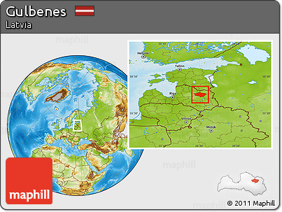 Physical Location Map of Gulbenes