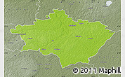Physical Map of Gulbenes, semi-desaturated