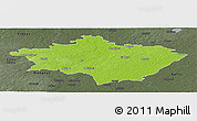 Physical Panoramic Map of Gulbenes, darken, semi-desaturated