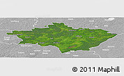 Satellite Panoramic Map of Gulbenes, lighten, desaturated