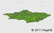 Satellite Panoramic Map of Gulbenes, single color outside