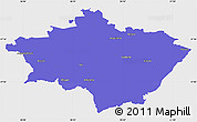 Political Simple Map of Gulbenes, single color outside