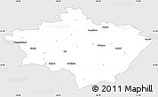 Silver Style Simple Map of Gulbenes, single color outside