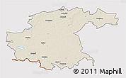 Shaded Relief 3D Map of Jekabpils Rajons, cropped outside
