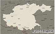 Shaded Relief 3D Map of Jekabpils Rajons, darken