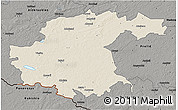 Shaded Relief 3D Map of Jekabpils Rajons, darken, semi-desaturated