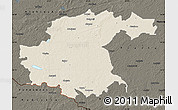 Shaded Relief Map of Jekabpils Rajons, darken