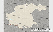 Shaded Relief Map of Jekabpils Rajons, darken, semi-desaturated