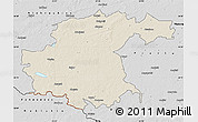 Shaded Relief Map of Jekabpils Rajons, desaturated