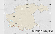 Shaded Relief Map of Jekabpils Rajons, lighten, desaturated