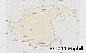 Shaded Relief Map of Jekabpils Rajons, lighten, semi-desaturated