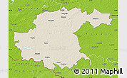 Shaded Relief Map of Jekabpils Rajons, physical outside