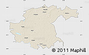 Shaded Relief Map of Jekabpils Rajons, single color outside