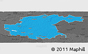 Political Panoramic Map of Jekabpils Rajons, darken, desaturated