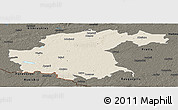 Shaded Relief Panoramic Map of Jekabpils Rajons, darken