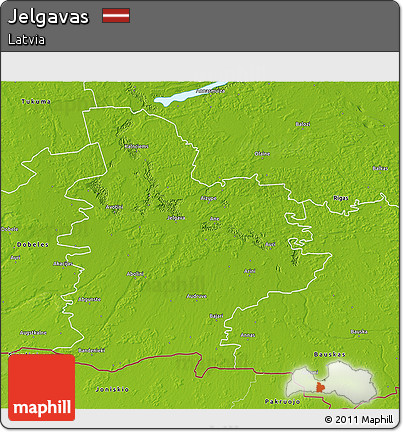 Physical 3D Map of Jelgavas