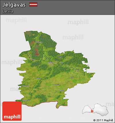 Satellite 3D Map of Jelgavas, cropped outside