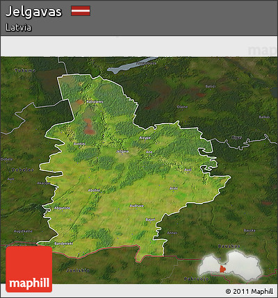 Satellite 3D Map of Jelgavas, darken