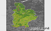 Satellite 3D Map of Jelgavas, desaturated