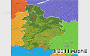 Satellite 3D Map of Jelgavas, political outside