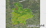 Satellite 3D Map of Jelgavas, semi-desaturated