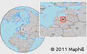 Gray Location Map of Jelgavas